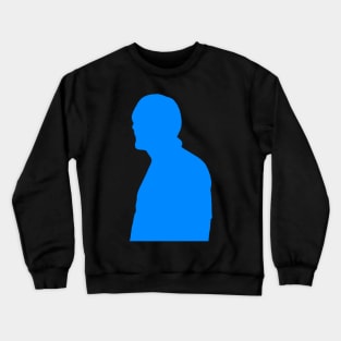 Looking Left Blue Shadowy Silhouette Crewneck Sweatshirt